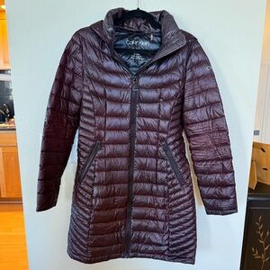Calvin Klein Women's Deep Burgundy Puffer Jacket